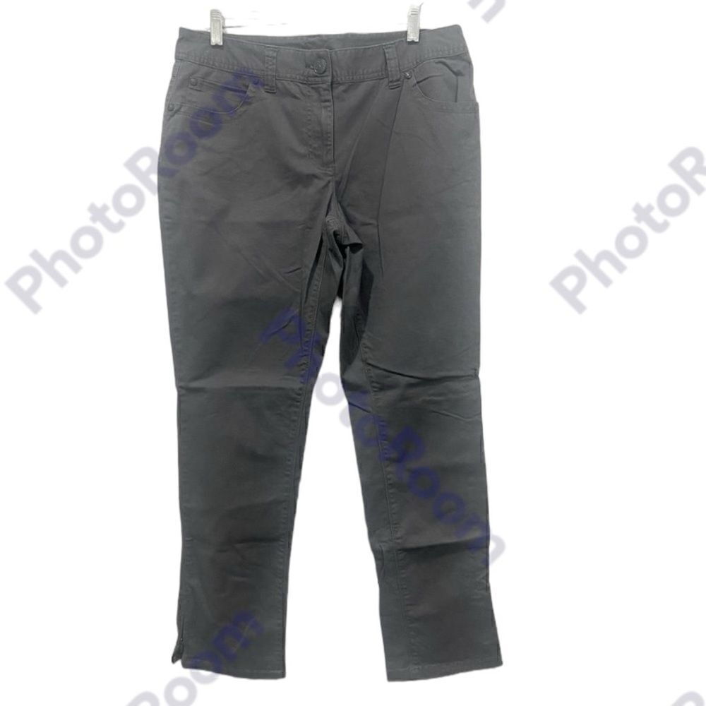 Style & Co. Cotton spandex gray pants zipper up on the bottom legs size 10
